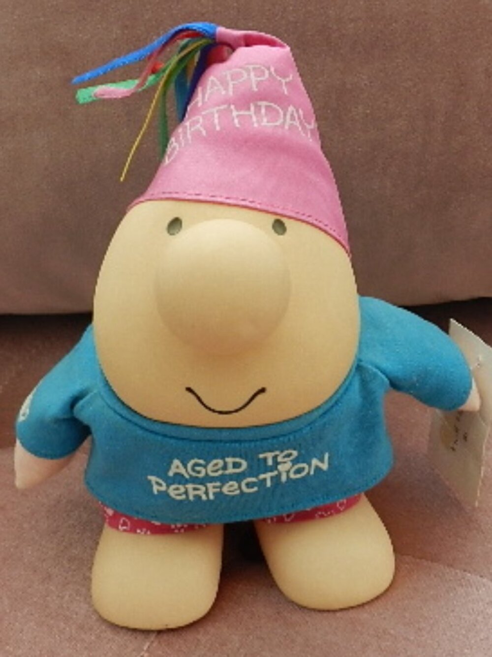 ZIGGY Happy Birthday Aged to Perfection Plastic Doll 6 1/2 inches With Tag